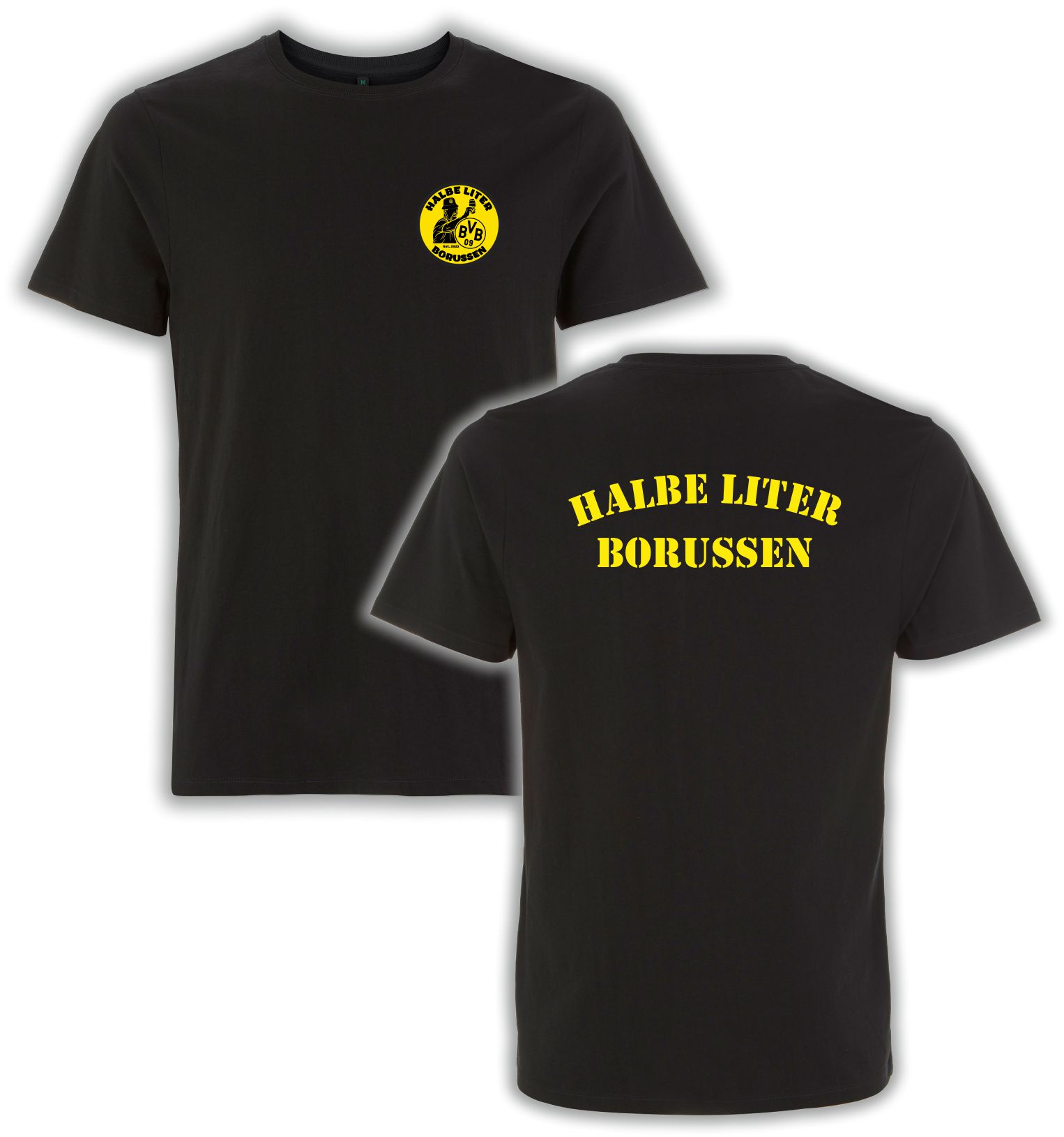 halbe Liter Borussen casual Tee schwarz